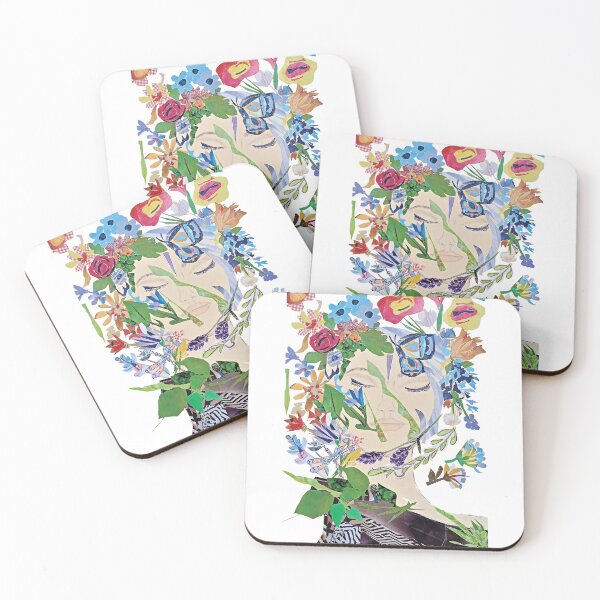 Item preview, Flowery face. Collage Art designed and sold by Galeria-S.