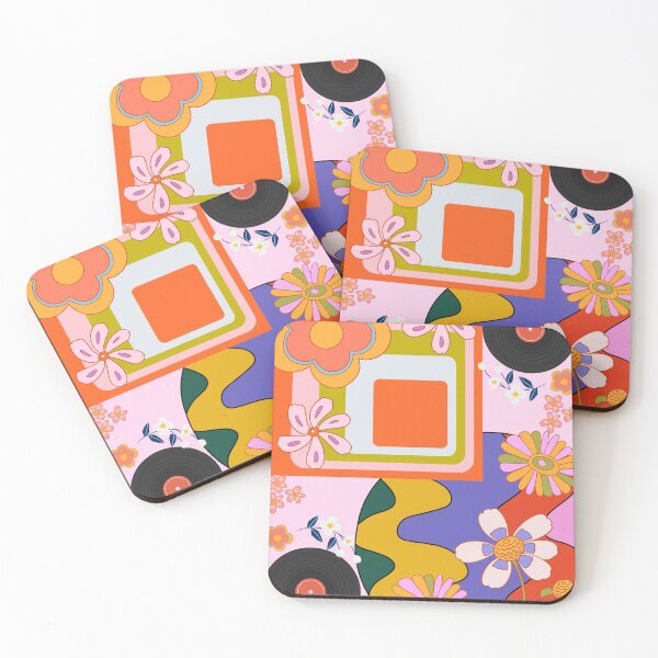 Item preview, Flower Power Groovy Hippy Retro Pattern designed and sold by Saffron-Bumble.