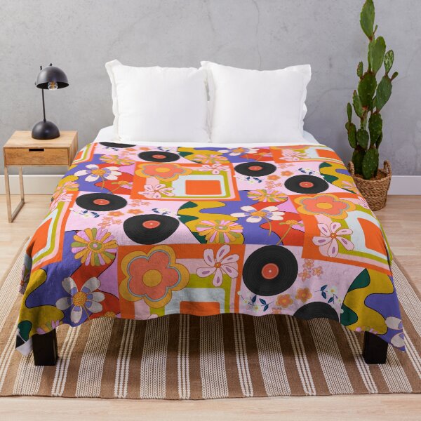 Item preview, Flower Power Groovy Hippy Retro Pattern designed and sold by Saffron-Bumble.