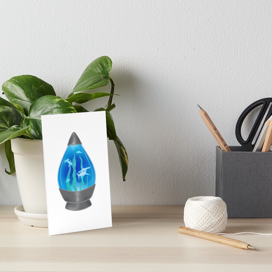 "Shark Lava Lamp Art" Art Board Print for Sale by QwertyTheDuck Redbubble