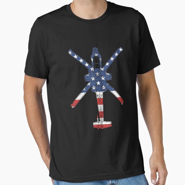 Vista previa del artículo con la obra «AH64 Apache Military Attack Helicopter American Flag Apache Gear», diseñado y vendido por DynamicDesign.