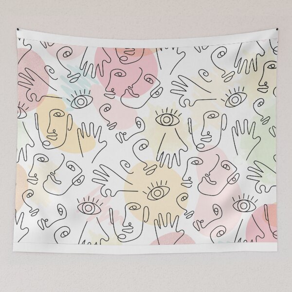 Item preview, Pattern minimal faces designed and sold by Missbookshop.