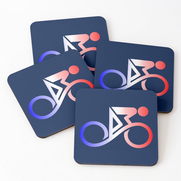 Item preview, Abstract Cyclist Line Art Infinity France designed and sold by RabeDesigns.