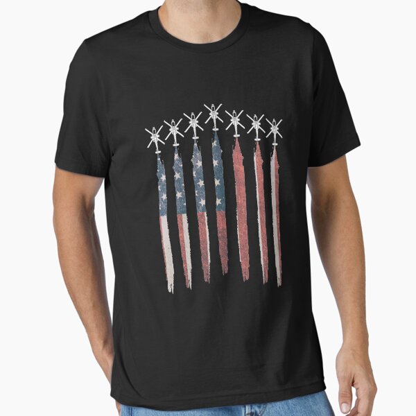 Vista previa del artículo con la obra «AH64 Apache Helicopter American Flag Apache Squadron Gear», diseñado y vendido por DynamicDesign.
