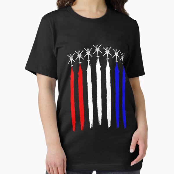 Vista previa del artículo con la obra «AH64 Apache Helicopter Red White Blue Contrails Apache Gear», diseñado y vendido por DynamicDesign.