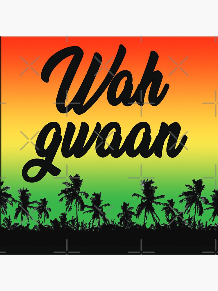 Wha Gwan? Cool Jamaican Patois In Red Gold Green' Sticker