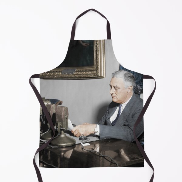 Item preview, President Roosevelt During A Radio Address - 1937 - Colorized designed and sold by warishellstore.