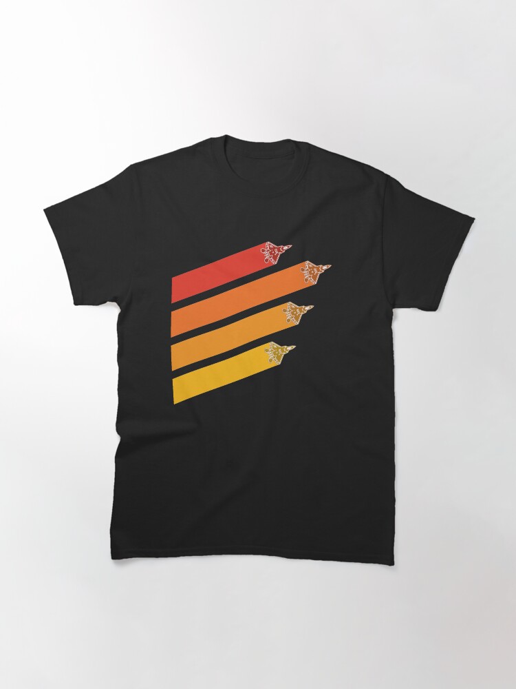 Thumbnail 3 of 7, Classic T-Shirt, F-22 Retro Squadron designed and sold by Aeronautdesign.