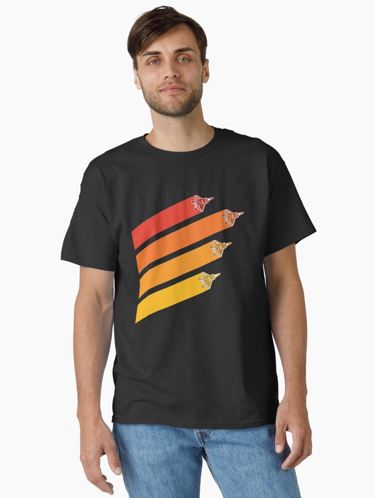 Thumbnail 2 of 7, Classic T-Shirt, F-22 Retro Squadron designed and sold by Aeronautdesign.