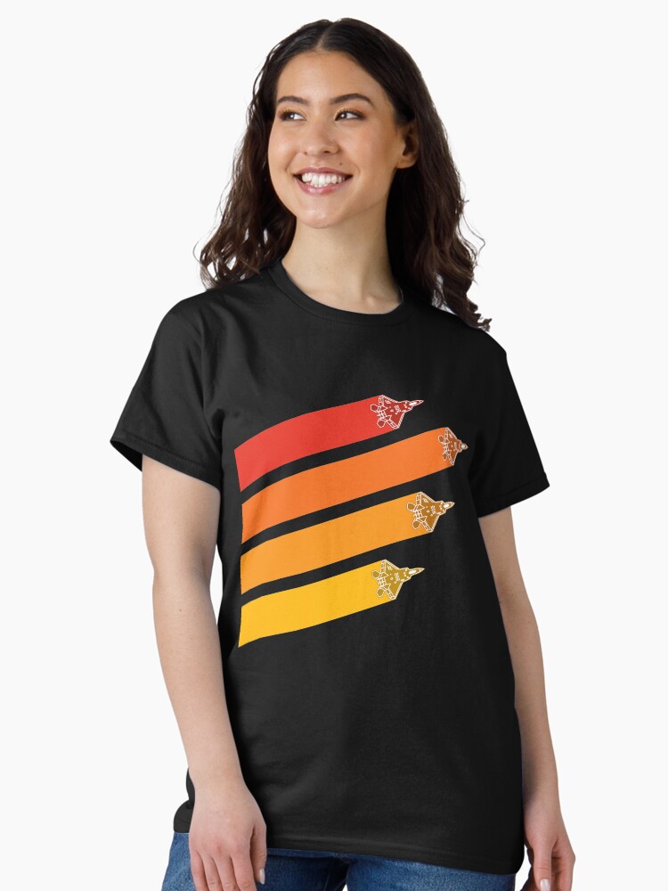 Thumbnail 1 of 7, Classic T-Shirt, F-22 Retro Squadron designed and sold by Aeronautdesign.