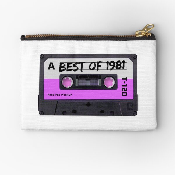 Vintage Best of 1981 40th Birthday 80s Cassette Tape Zipper Pouch
