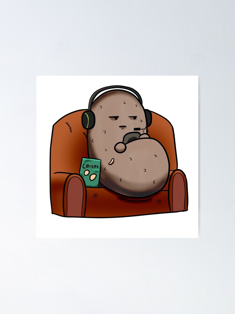 Don't be a potato console gaming couch potatoe' Sticker