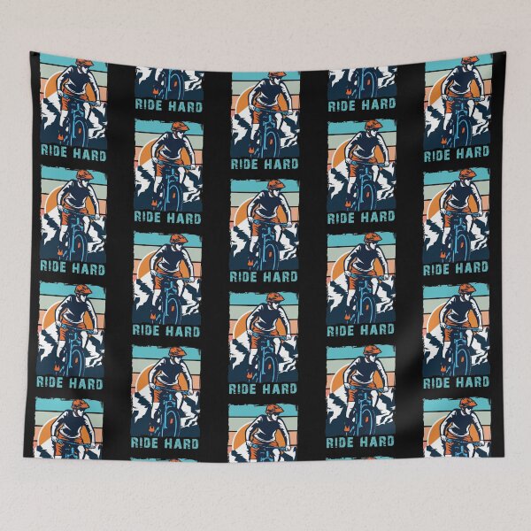 Item preview, Ride Hard Mountain Biking Downhill Adventure Bike Trail Vintage Design designed and sold by trendyzcom.