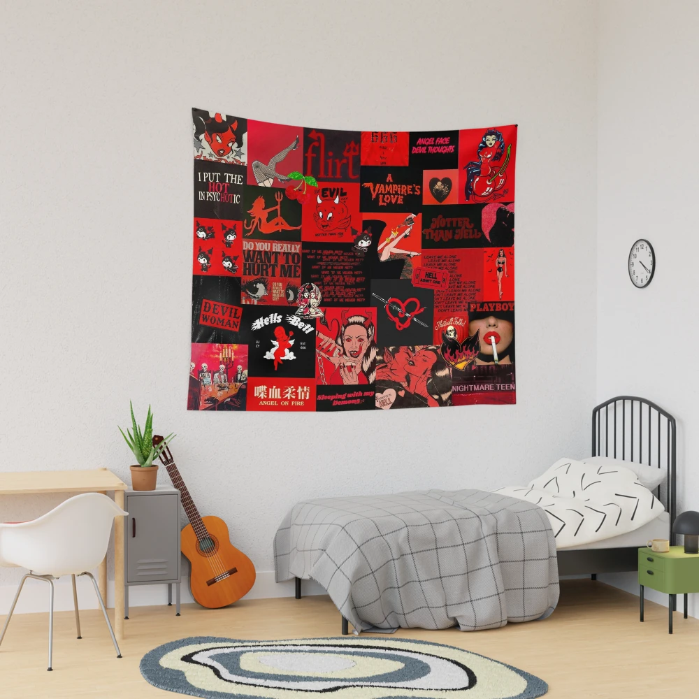 Vintage Vinyl Vibes Wall Collage Kit - Retro Aesthetic Art Prints, Fake  Vines, and Trippy Dorm Bedroom Decor for Teens