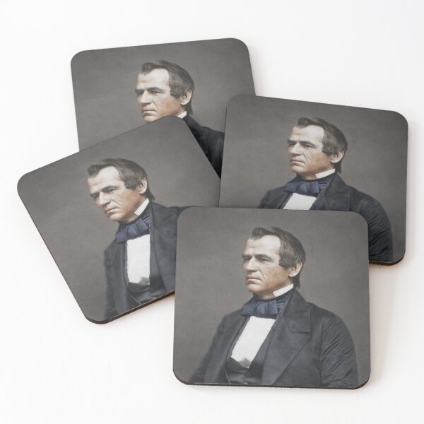 Item preview, Andrew Johnson Portrait 1860 - Colorized designed and sold by warishellstore.