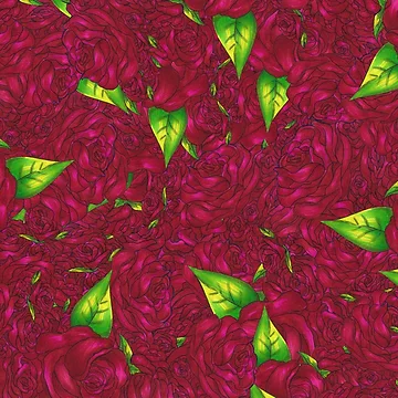 Artwork thumbnail, Red Roses Pattern by AvalonUnmuzzled