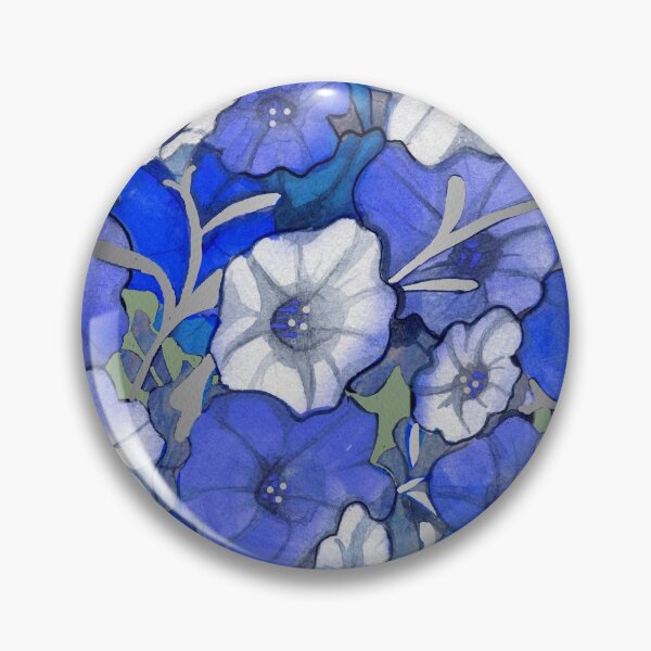 Artikelvorschau, Blaue und silberne Blumen entworfen und verkauft von JJLosh.
