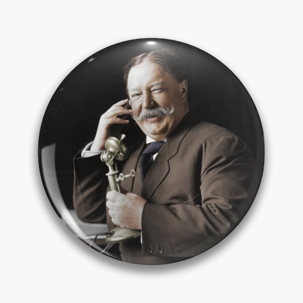 Item preview, William Howard Taft Smiling During A Telephone Call - 1908 - Colorized designed and sold by warishellstore.