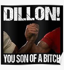 Schwarzenegger Dillon Predator Arm Wrestle Poster