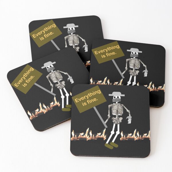 Item preview, Everything is fine skeleton design  designed and sold by Rachel the Artist .