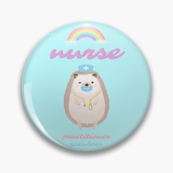 Item preview, nurse practitioner rainbow with cute hedgehogs designed and sold by yellrelang.