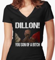 Schwarzenegger Dillon Predator Arm Wrestle Women's Fitted V-Neck T-Shirt