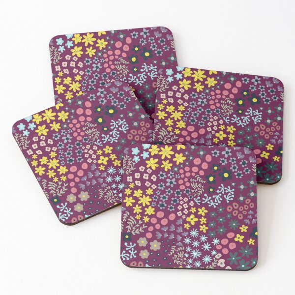 Item preview, Wildflower meadow burgundy  designed and sold by Kamaloca.