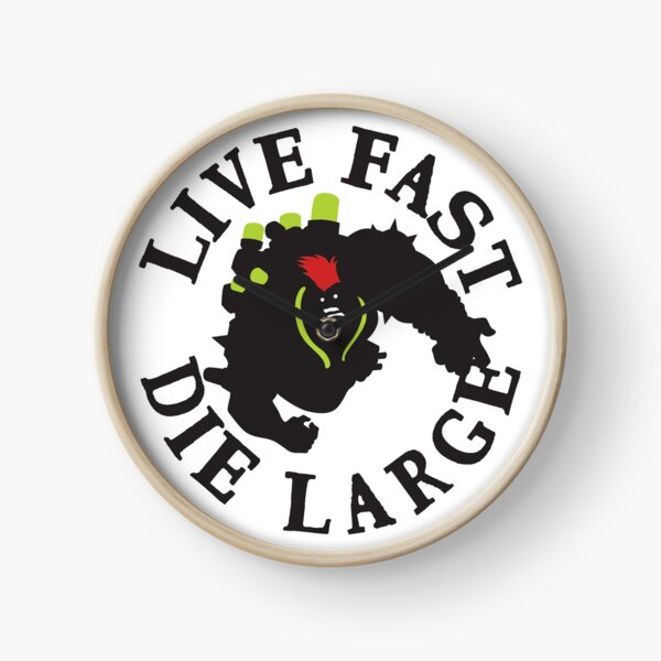 LIVE FAST DIE LARGE Clock