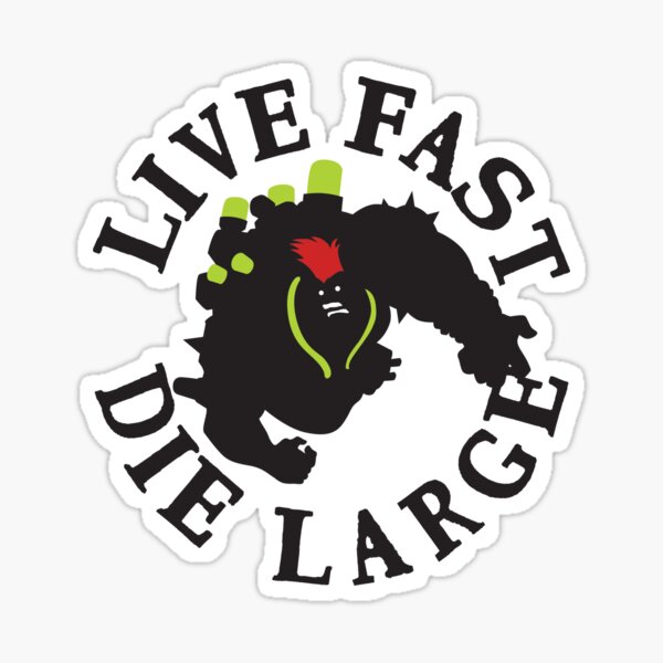 LIVE FAST DIE LARGE Sticker