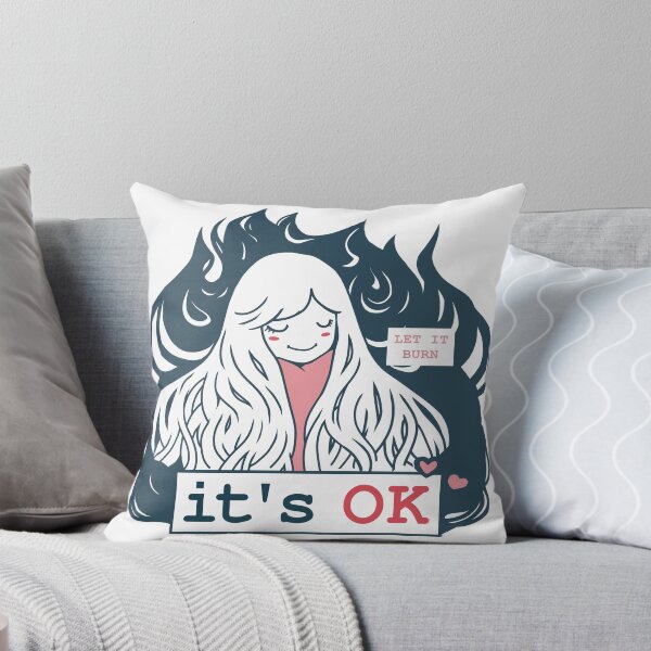 Item preview, Let It Burn Funny Anime Manga Girl Humorous Cartoon designed and sold by doodlingjay.