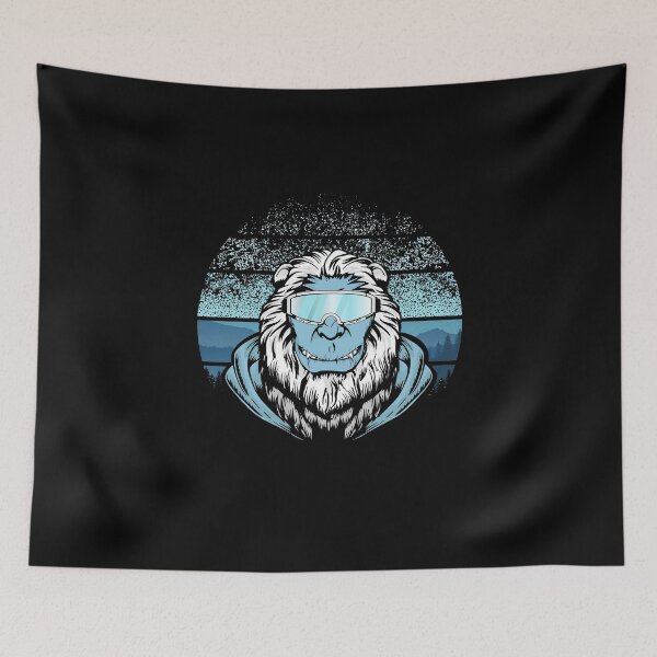 Item preview, Cool Fantasy Bigfoot Creature Mountains Snow Retro Design designed and sold by brunsch-print.