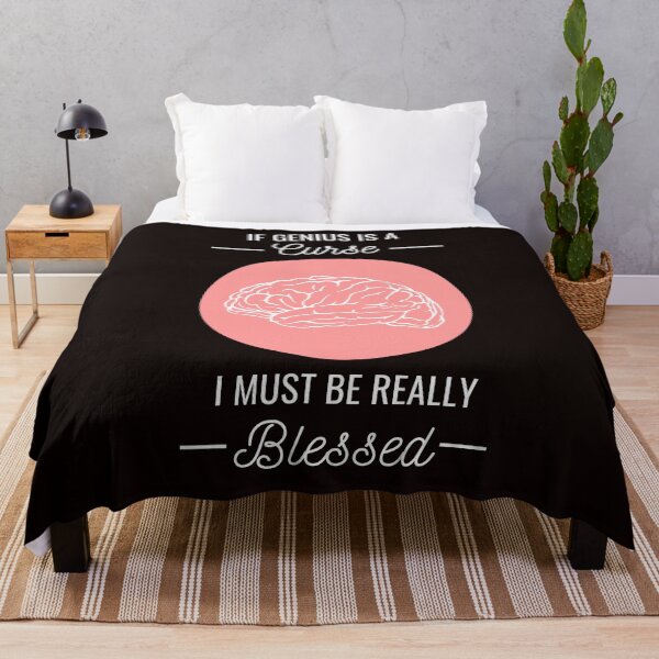 Item preview, If Genius Is a Curse I Must Be Really Blessed | Self-Deprecating Humor designed and sold by NoirOwned.
