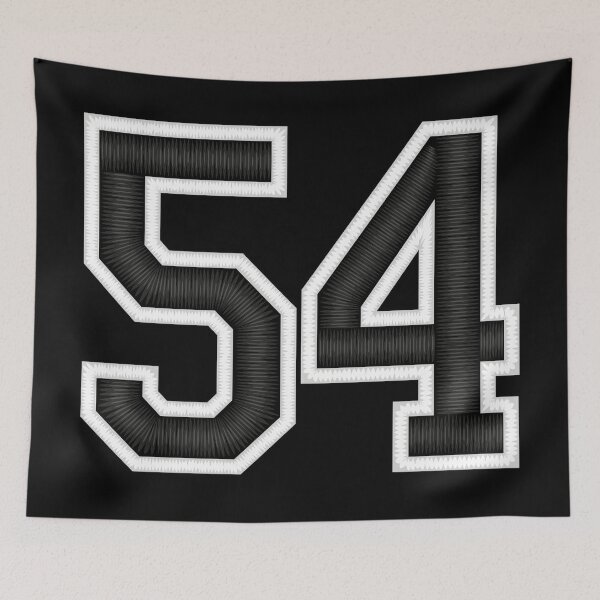 Item preview, 54 Black Jersey Sports Number fifty-four Football 54 designed and sold by elhefe.