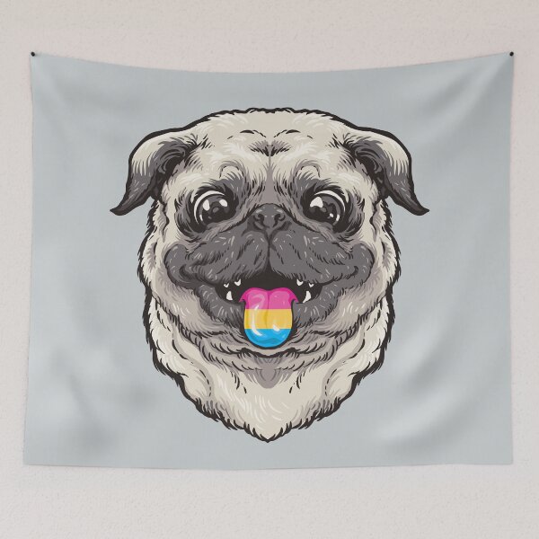 Item preview, Pansexual pug shows subtle LGBTQ pride | Pansexual designed and sold by Petra Becker.
