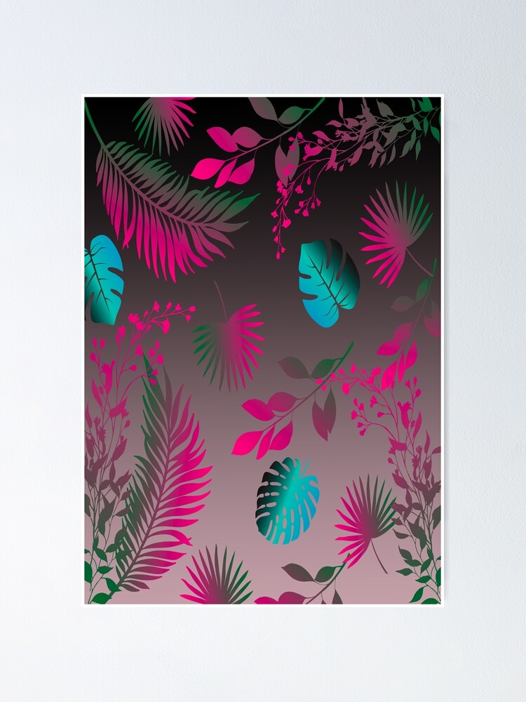 Exotic Tropical Rainforest Plants Poster For Sale By Dl0521 Redbubble