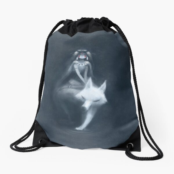 Wolf girl Drawstring Bag