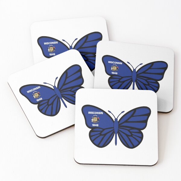Item preview, State of Wisconsin Flag Butterfly On White designed and sold by Gsallicat.