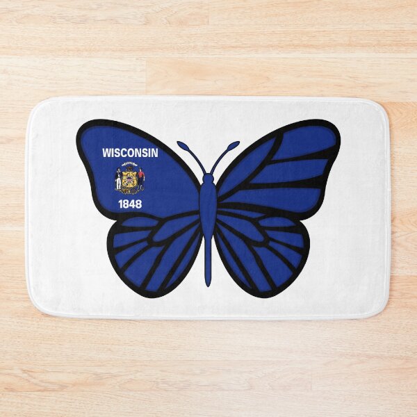 Item preview, State of Wisconsin Flag Butterfly On White designed and sold by Gsallicat.