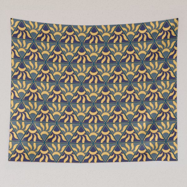 Item preview, Sunrise Sunset Blue Gold Pattern designed and sold by jeff-jones.