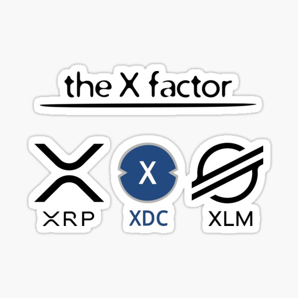 The X Factor XLM XRP XDC Sticker