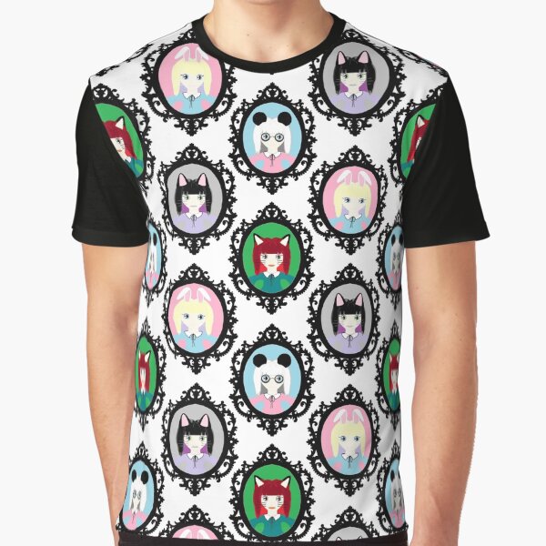 Kawaii Cosplay Girl - Bunny, Fox, Panda & Cat Graphic T-Shirt