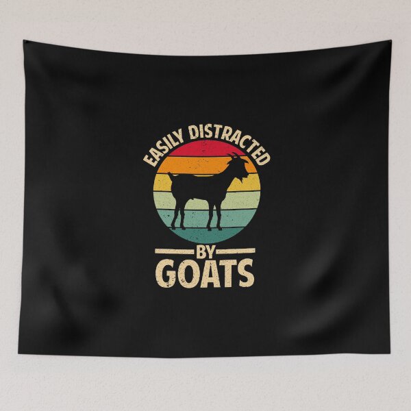 Item preview, Easily Distracted By Goats: Goat, Goat Lover, Farmer, Farm Life, Funny Retro Vintage Goat designed and sold by Simoakn.