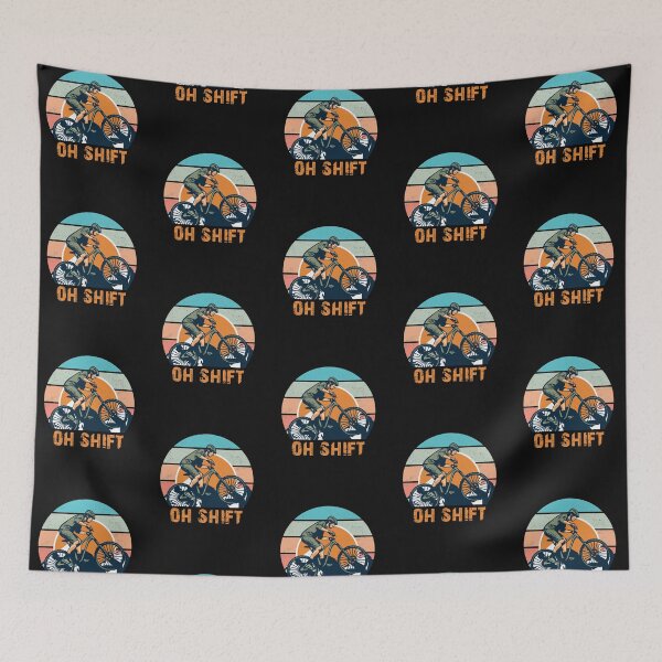 Item preview, Oh Shift Mountain Biker Cyclist Biking Adventure Trail Vintage Design designed and sold by trendyzcom.
