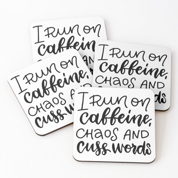 Item preview, I Run On Caffeine Chaos And Cuss Words designed and sold by Chanchane Store.