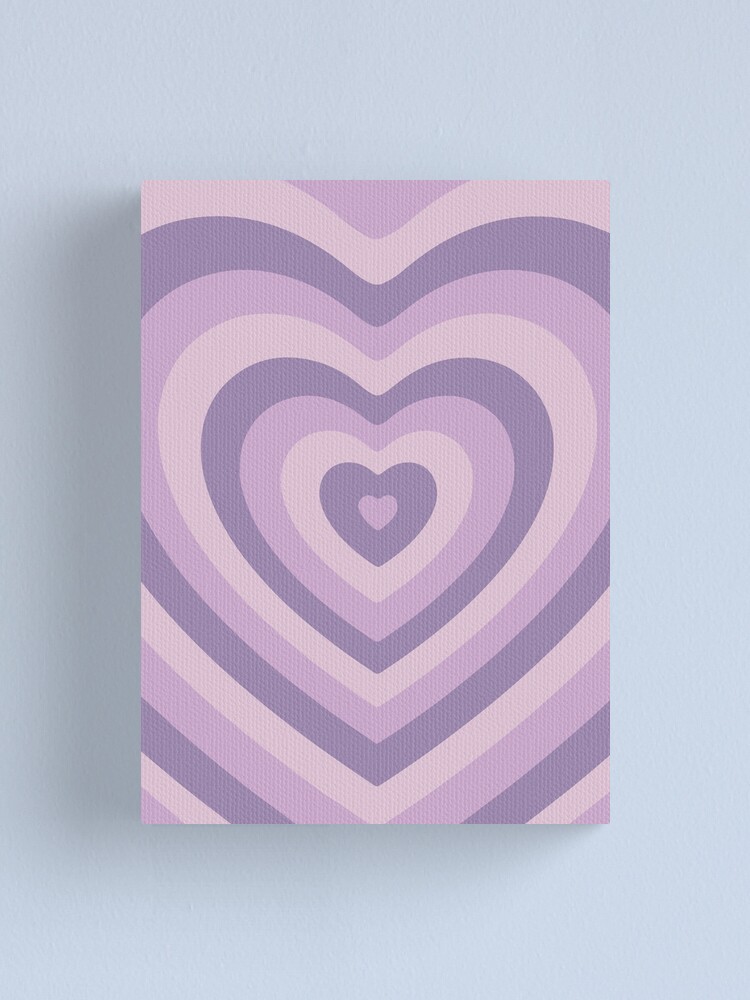 Aesthetic y2k pink pastel hearts with stars | Canvas Print