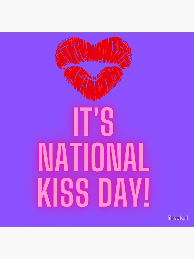 "National Kiss Day sticker" Sticker for Sale by lilrealwil Redbubble
