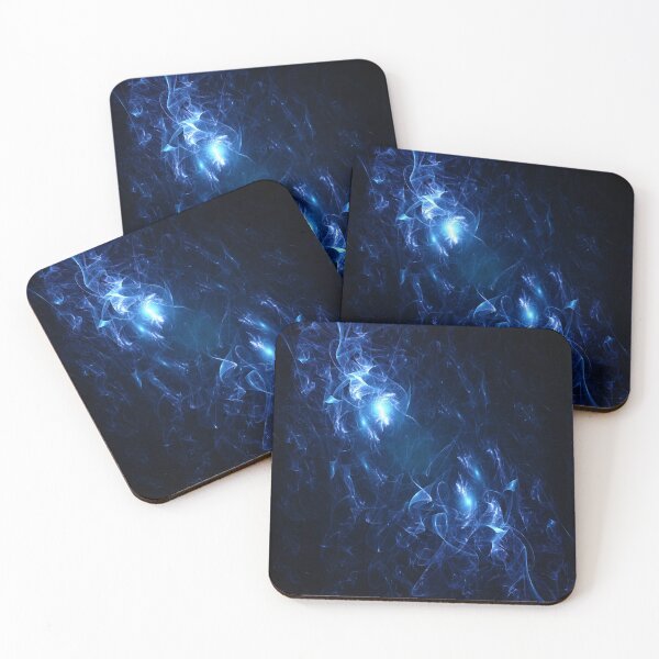 Item preview, Abstract blue pattern on black background designed and sold by tatkhagata.