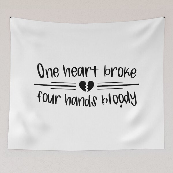 Item preview, One Heart Broke, Four Hands Bloody (Black) designed and sold by FilipeFerreira.