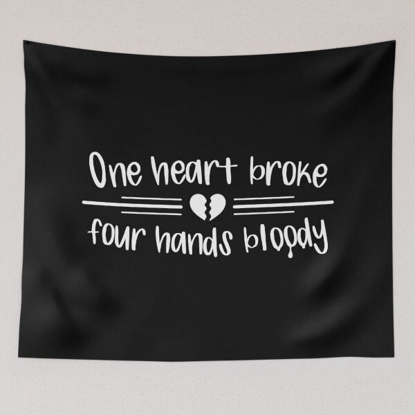 Item preview, One Heart Broke, Four Hands Bloody (White) designed and sold by FilipeFerreira.