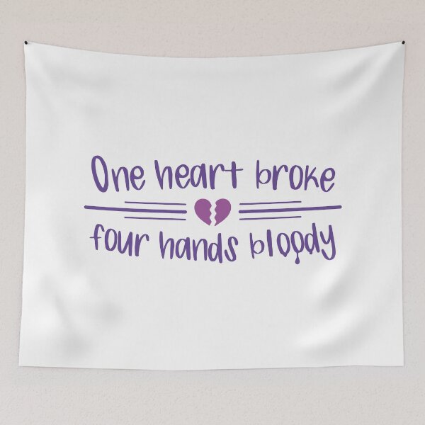 Item preview, One Heart Broke, Four Hands Bloody (Colors) designed and sold by FilipeFerreira.